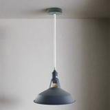 Industrial Vintage Modern Metal Retro  E27 Ceiling Grey Barn Slotted Pendant Shade~3737