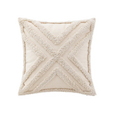 Tasseled Tufted Cushion Cover Natural