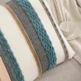 Boho Striped Chenille Throw Pillowcases