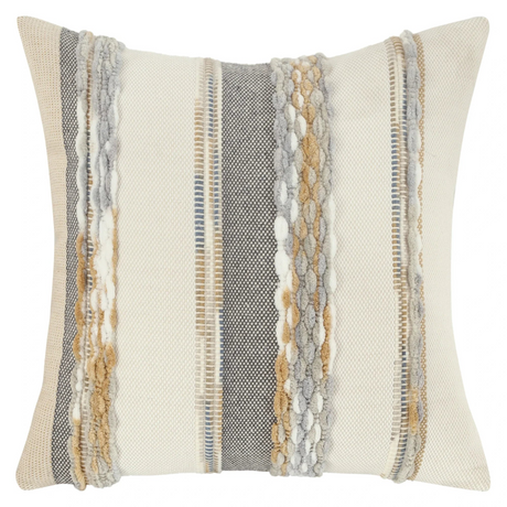 Boho Striped Chenille Throw Pillowcases