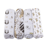 On The Savannah Bamboo Muslin Swaddle 4PK