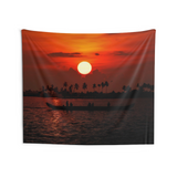 kerala lake Sunset Tapestry