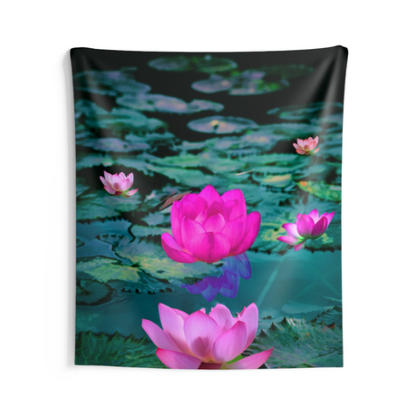 Lily Flower Leaf Tapestry