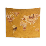 Brown Worldmap Tapestry