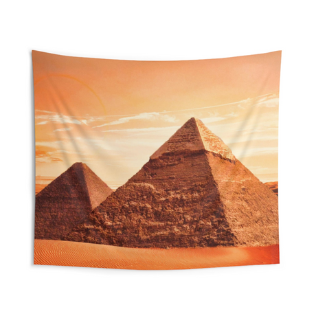 Orange Pyramid Tapestry