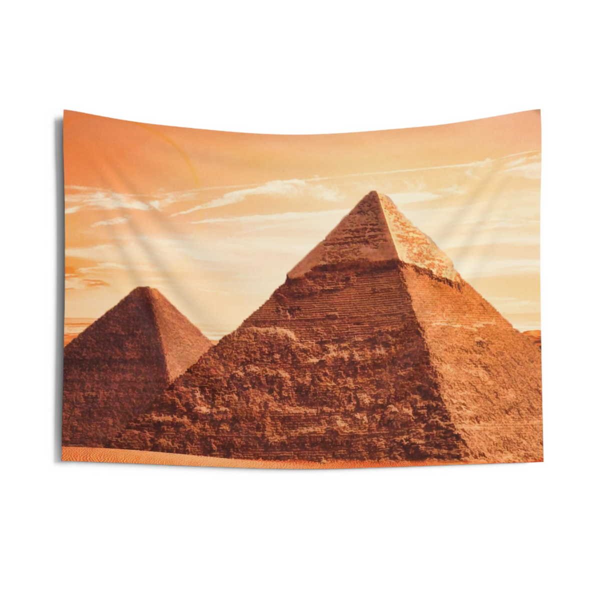 Orange Pyramid Tapestry