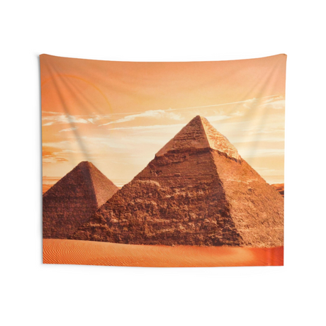 Orange Pyramid Tapestry