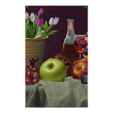 Fruit Still Life Painting Flag Tapestry