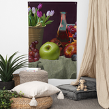 Fruit Still Life Painting Flag Tapestry