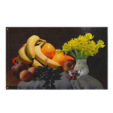 Still Life  Fruits Painting 8 Flag Tapestry