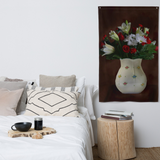 Flower Oil  Painting Flag Tapestry