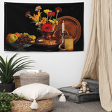 Still Life Candle Painting Flag Tapestry