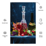 Wine Painting Flag Tapestry