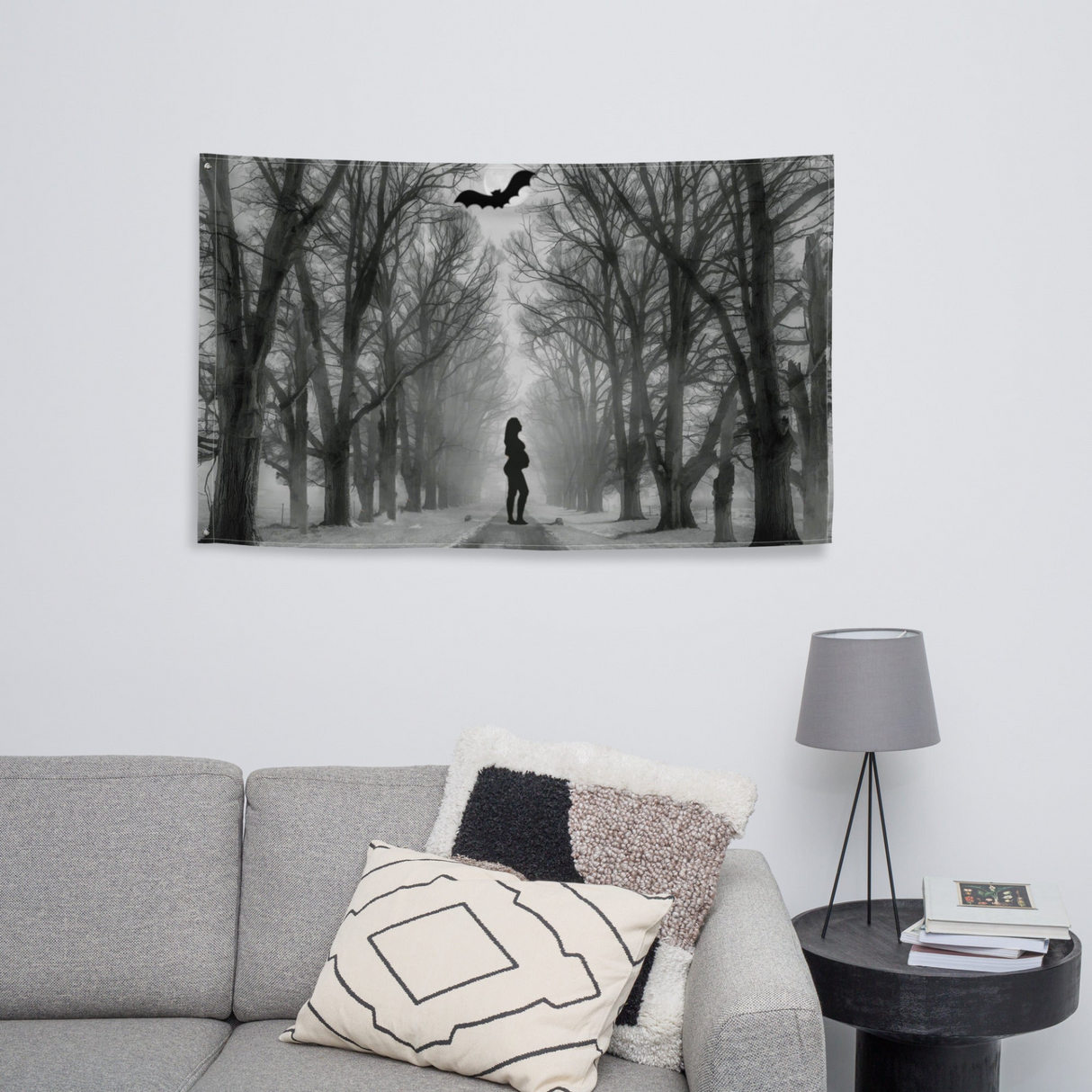 Lovable Road Painting Flag Tapestry