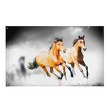 Horse Couple Painiting Flag Tapestry