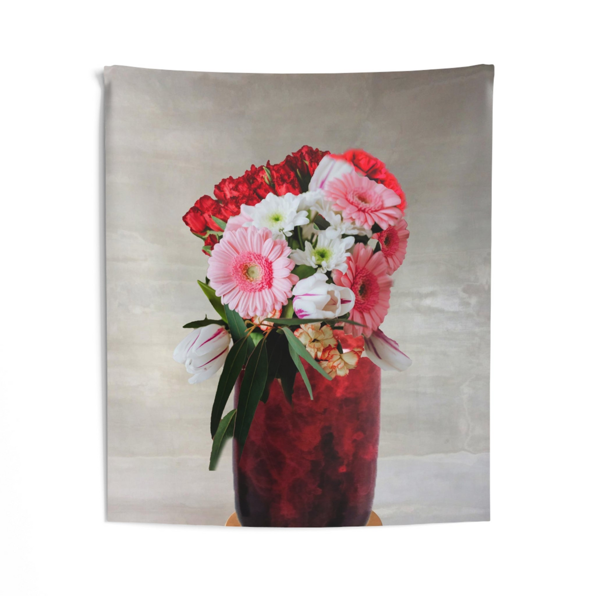 Red Flower Vase Tapestry