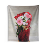 Red Flower Vase Tapestry