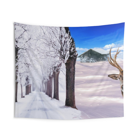 Deer Winter Tapestry