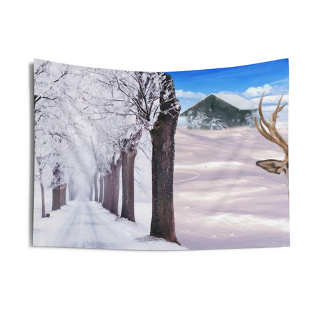 Deer Winter Tapestry