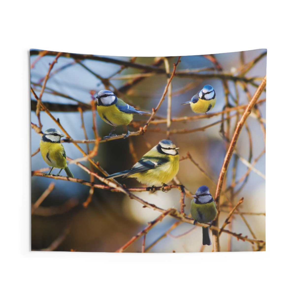 Five Bird Painting Tapestry