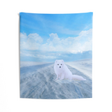 Snow Arctic Fox Tapestry