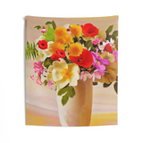 Flower Vase Colorfull Tapestry