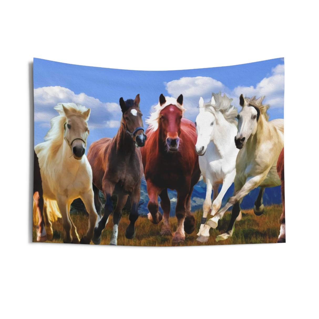 Seven Running Horse Tapestry