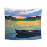 Mountain Lake Sunrise Tapestry