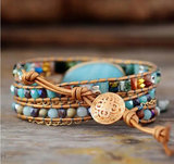 Amazonite Statement Wrap Bracelet