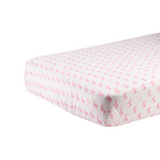 Pink Deer Cotton Muslin Crib Sheet