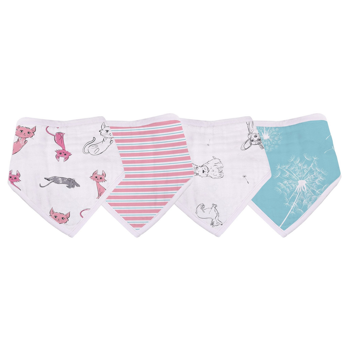 Dandelions Bamboo Bandana Bib 4PK