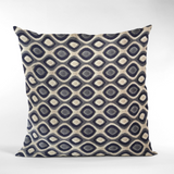 Clubhouse Orbit Brown, Beige and Blue Luxury Throw Pillow