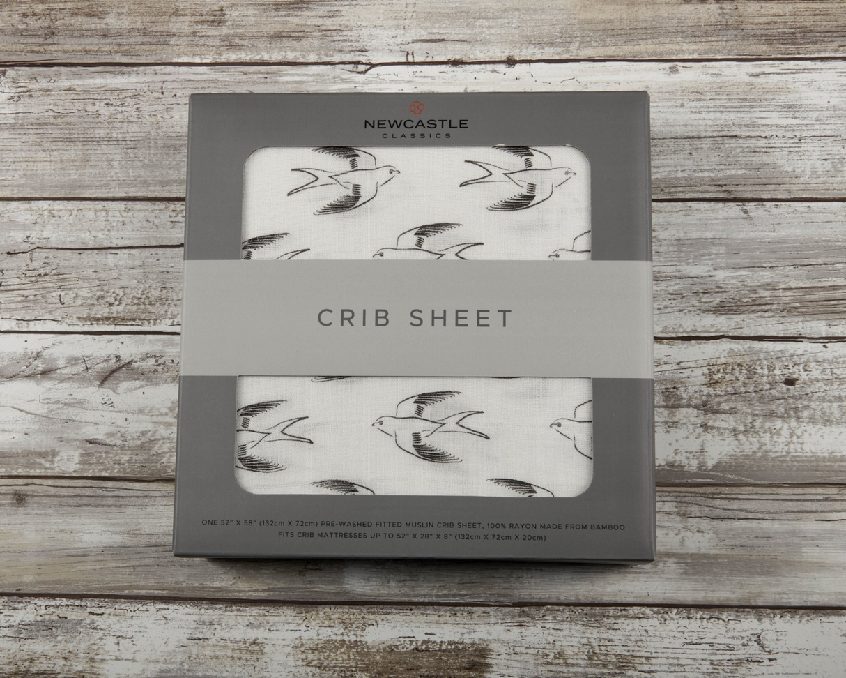 Sparrows Cotton Muslin Crib Sheet