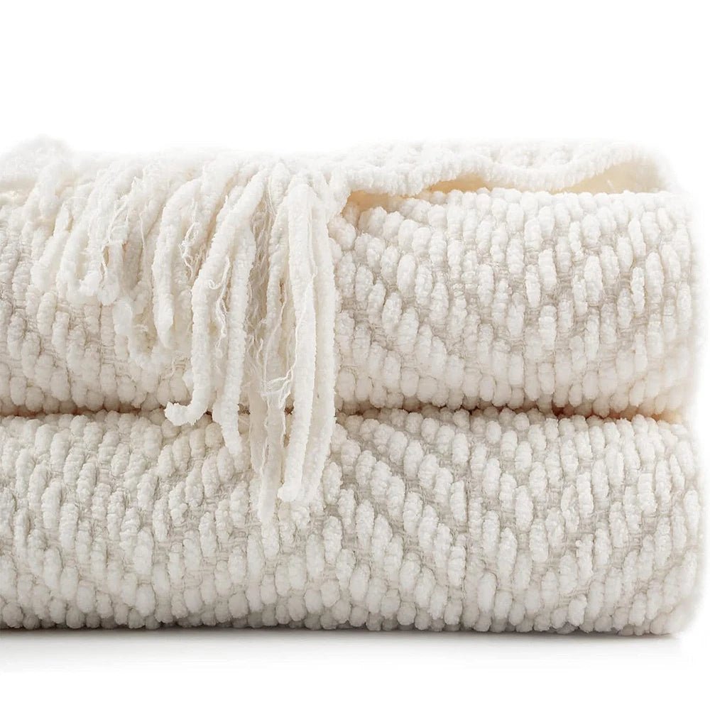 Ziz-Zag Chielina Knitted Throw Blanket