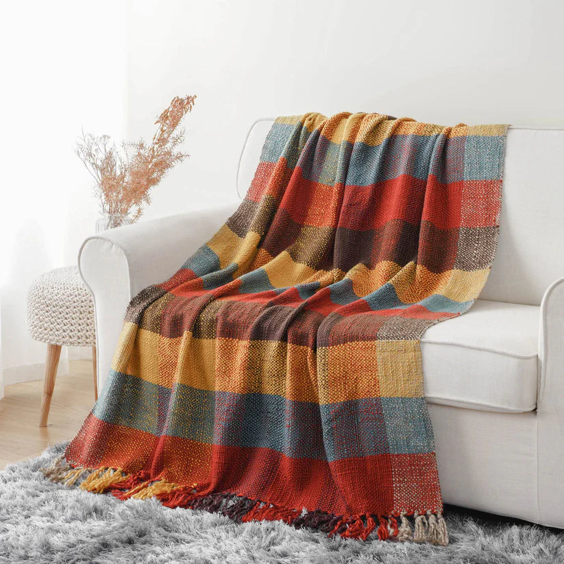 Vintage Plaid Throw