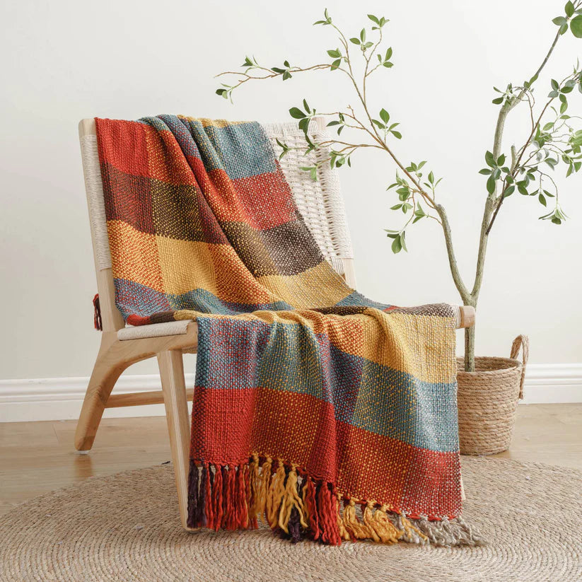 Vintage Plaid Throw