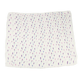 Lavender and White Bamboo Muslin Newcastle Blanket