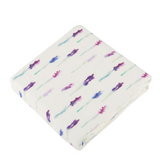 Lavender and White Bamboo Muslin Newcastle Blanket