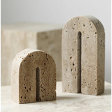 Vintage Travertine  Bookends