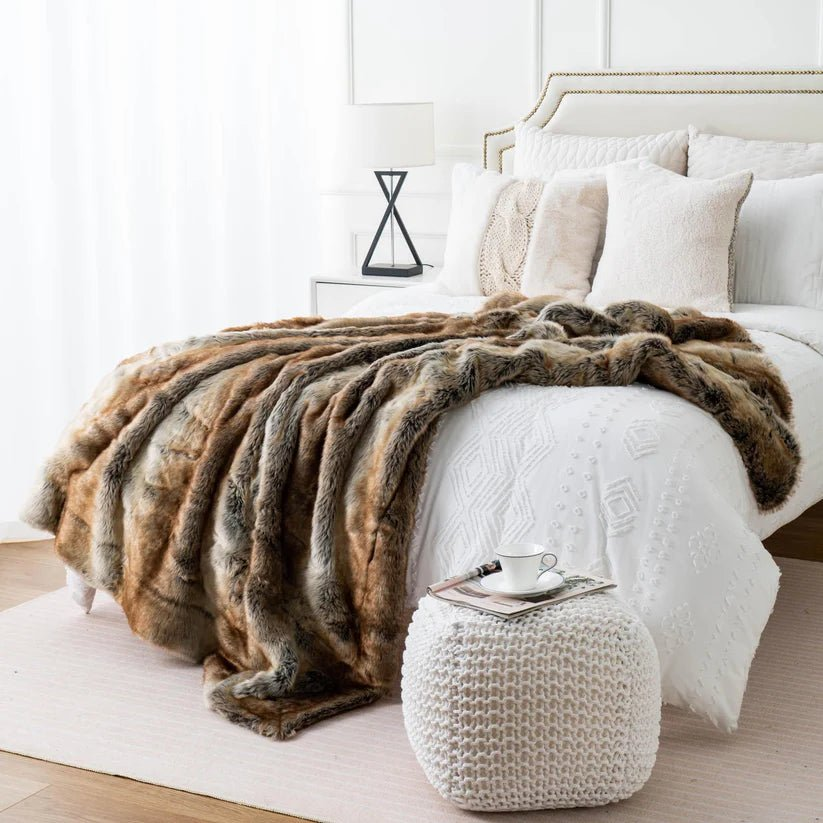 Faux Fur Ombre Blanket