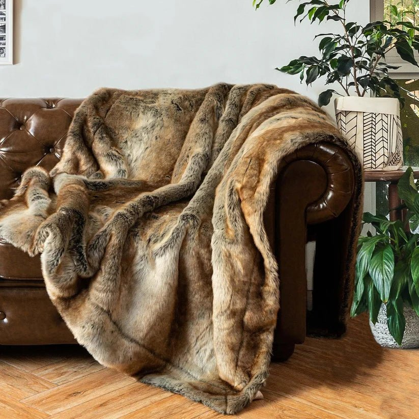 Faux Fur Ombre Blanket