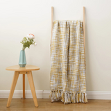 Golden Glow Knit Blanket