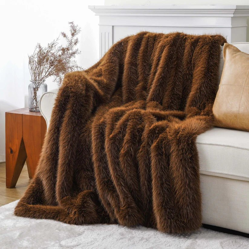 Fluffy Faux Fur Throw