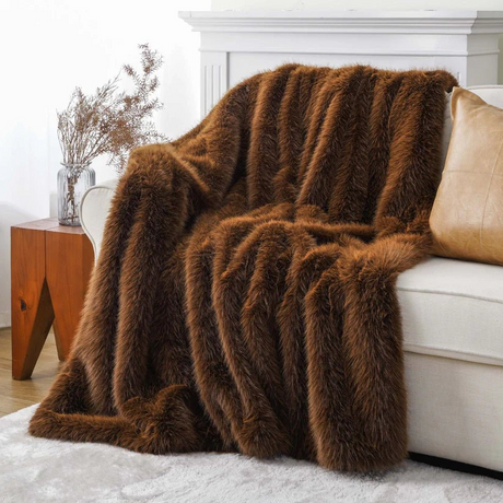 Fluffy Faux Fur Throw