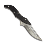 Ginza Steel - X Fold-Stealth Damascus Steel Blade Folding Knife Ebony Handle