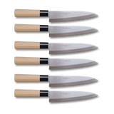 Tsubazo Gyuto Knife 180 Six Bundle for restaurants- Stainless Steel Blade - Made in Japan