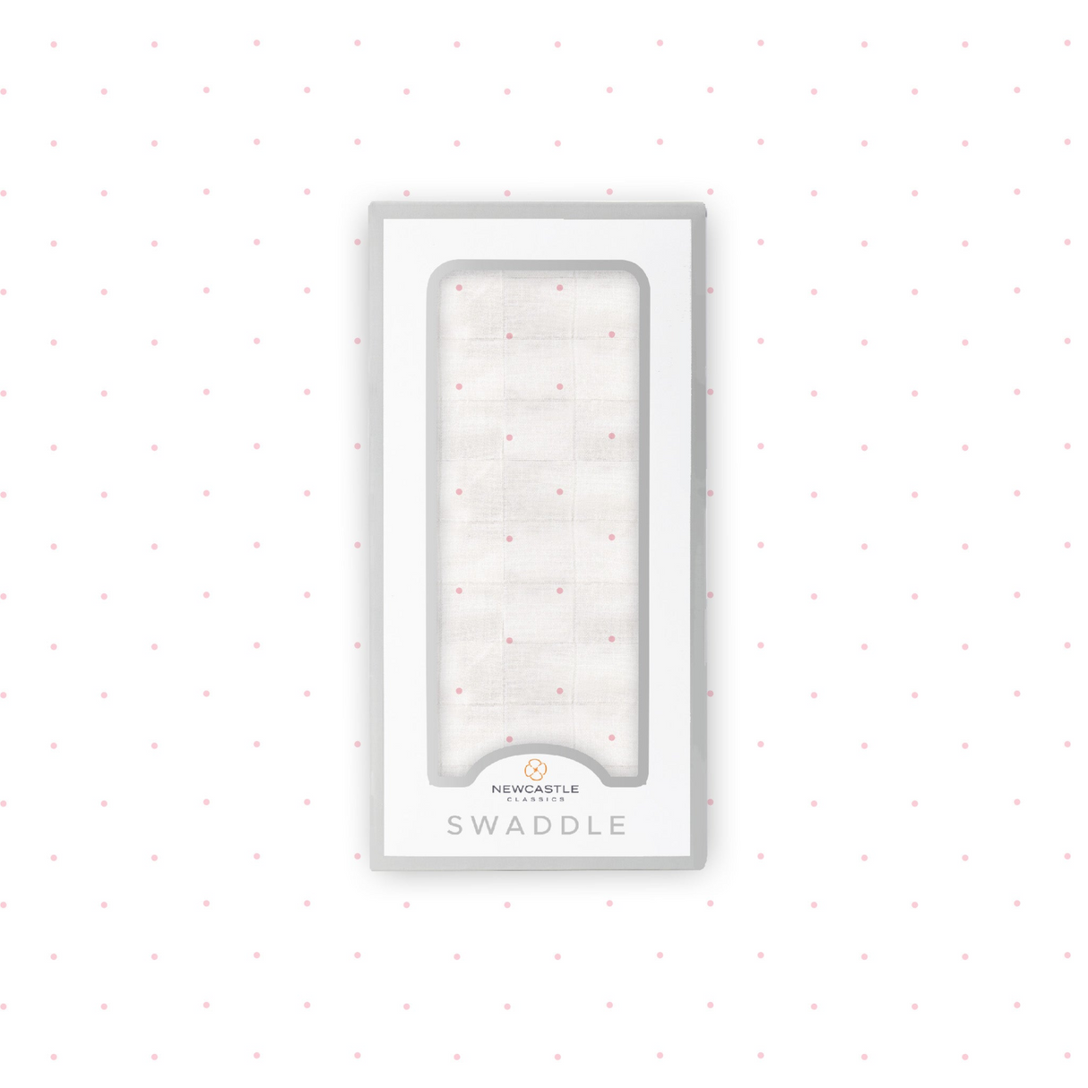 Pink Polka Dot Bamboo Muslin Swaddle