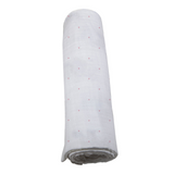 Pink Polka Dot Bamboo Muslin Swaddle