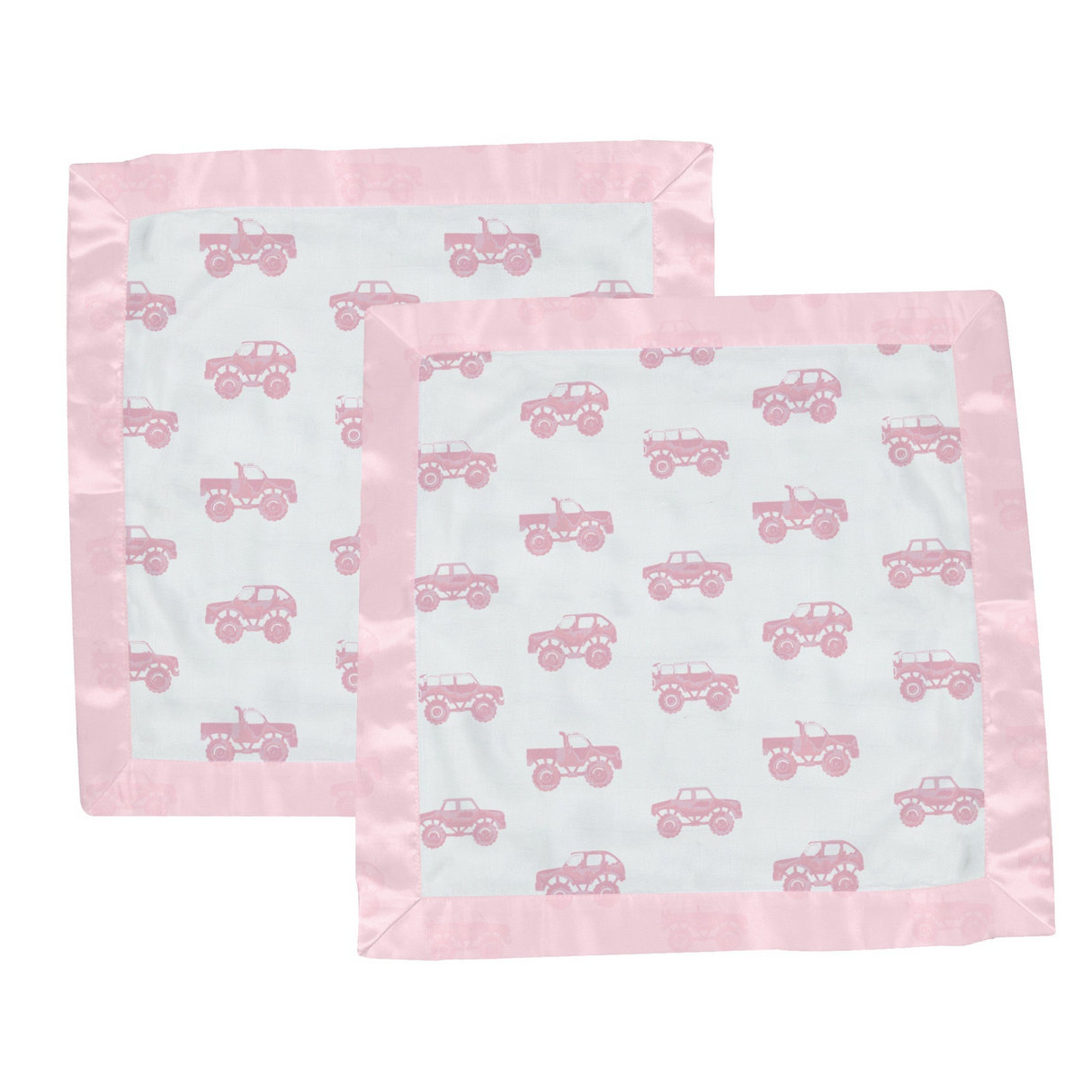 Pink Monster Trucks Bamboo Newcastle Blankie