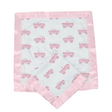 Pink Monster Trucks Bamboo Newcastle Blankie